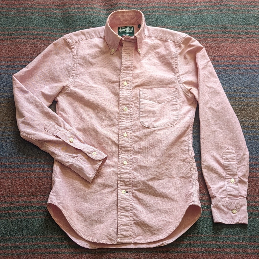 Gitman Bros. Men's Vintage Oxford Button Down Shirt XS - Pink/Salmon